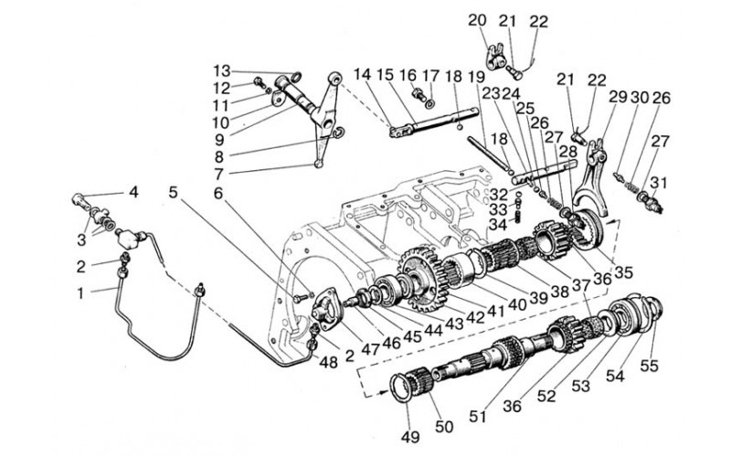 Shaft of low gears